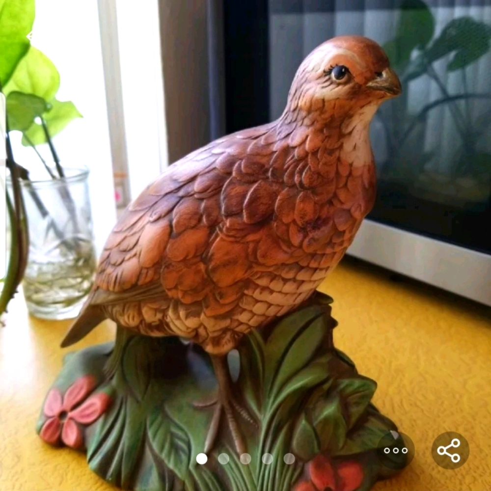 Vintage Partridge Ceramic Statue